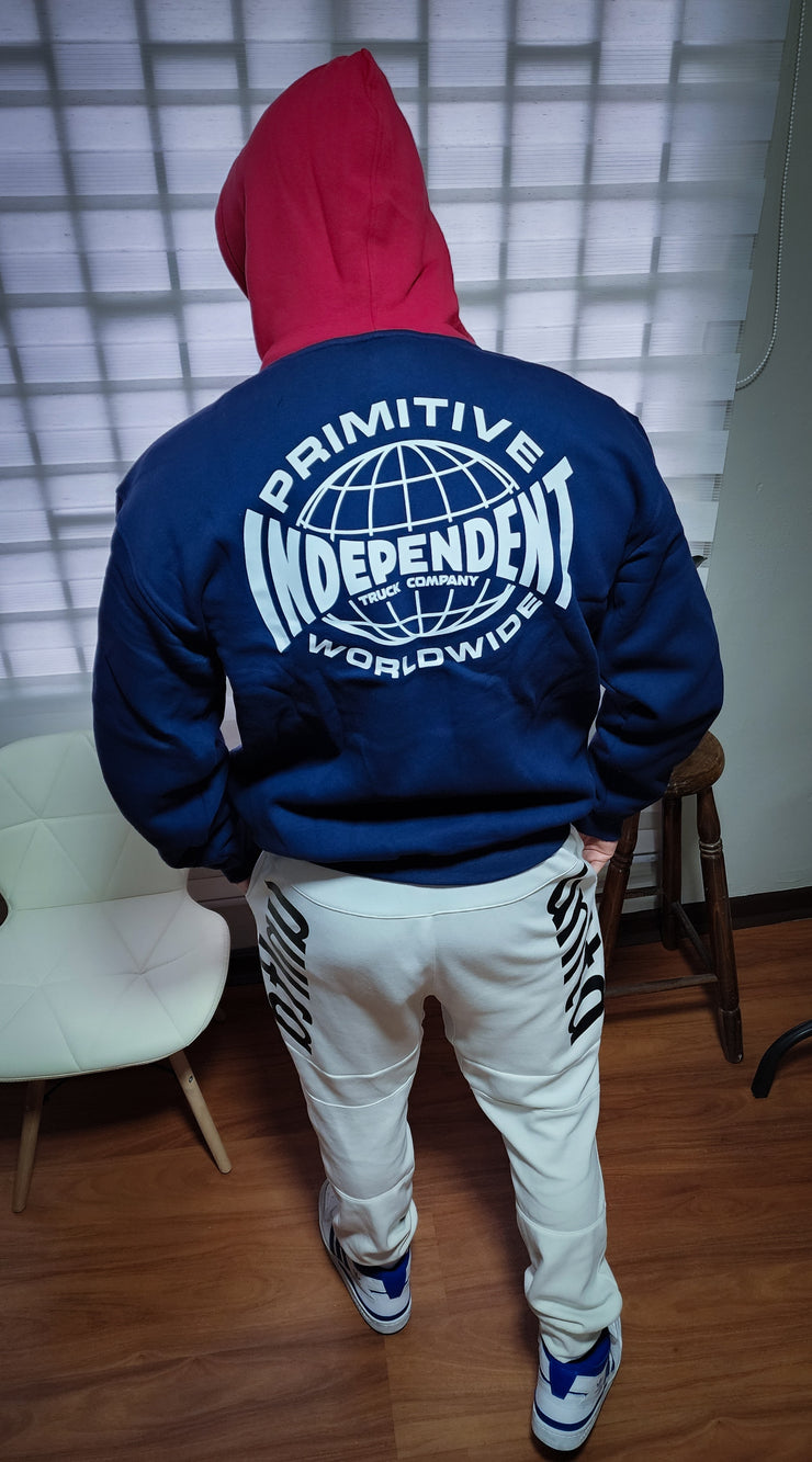 Poleron Azul Hoodie Hombre Primitive - Original