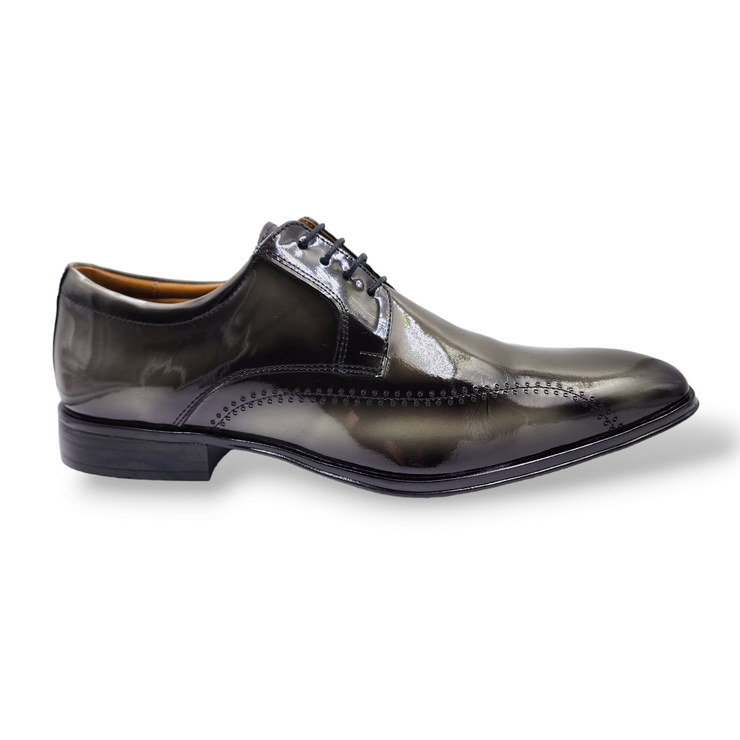 Zapato Charol Gris Formal Hombre- 40087G