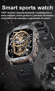 SmartWatch AK72 Plateado Hombre / IP68 Amoled BT5.1 Reloj Inteligente