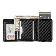 Billetera Fibra de Carbono con Deslizados de Tarjetas para Hombres - Levurett LV125