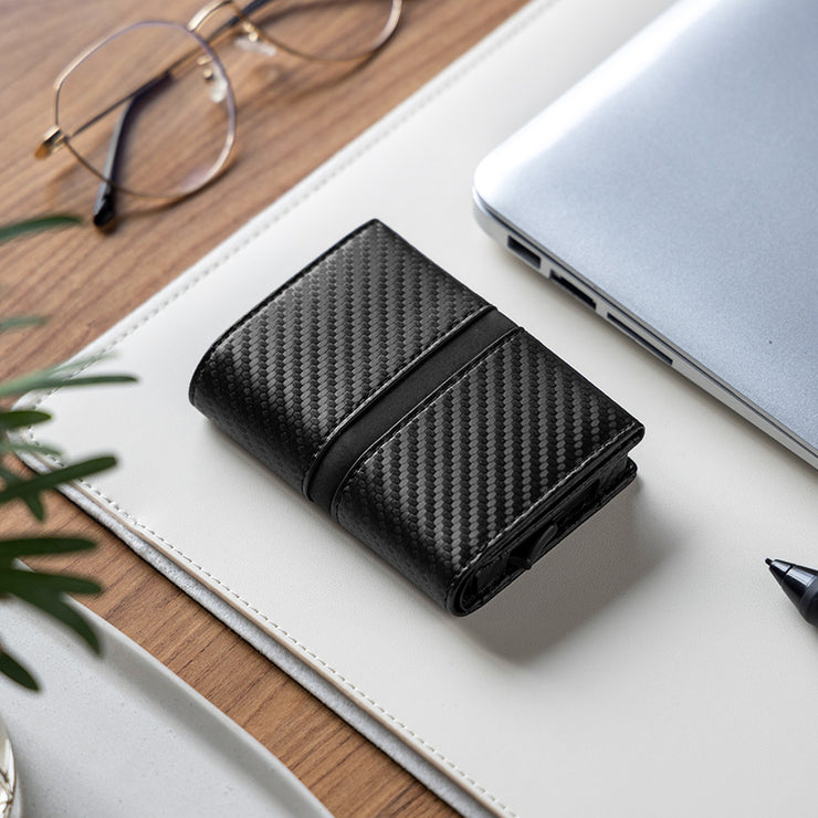 Billetera Fibra de Carbono con Deslizados de Tarjetas para Hombres - Levurett LV125