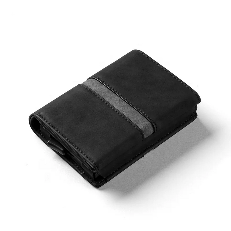Billetera con Deslizados de Tarjetas Unisex - Levurett LV125 Negro