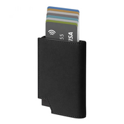 Billetera con Tarjetero de Cuero Nobuk para Hombre - Levurett LV503 Negro
