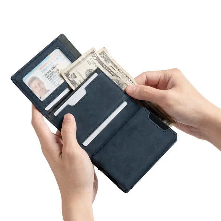 Billetera con Deslizados de Tarjetas Unisex - Levurett LV125 Azul