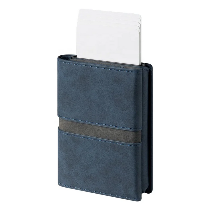 Billetera con Deslizados de Tarjetas Unisex - Levurett LV125 Azul