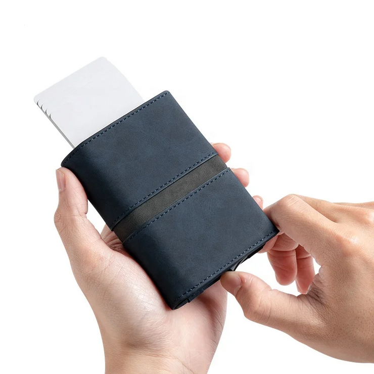 Billetera con Deslizados de Tarjetas Unisex - Levurett LV125 Azul