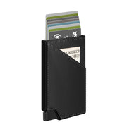 Tarjetero de Cuero Genuino para Hombre  - Levurett LV501 Negro