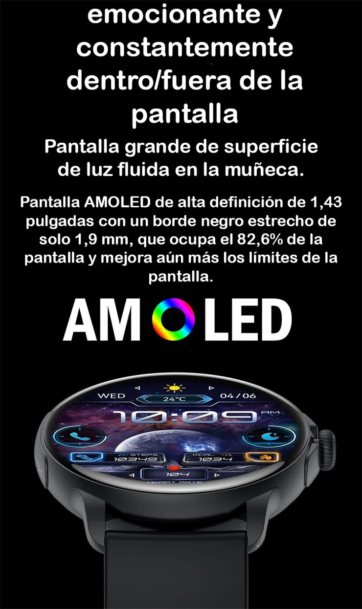 SmartWatch VS15 Pro Gris Unisex / IP68 Amoled BT5.3 Reloj Inteligente