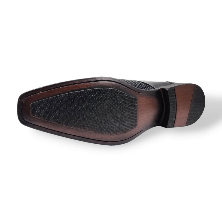 Zapato Formal Hombre Charol Negro Levurett - 12103 Vector azul