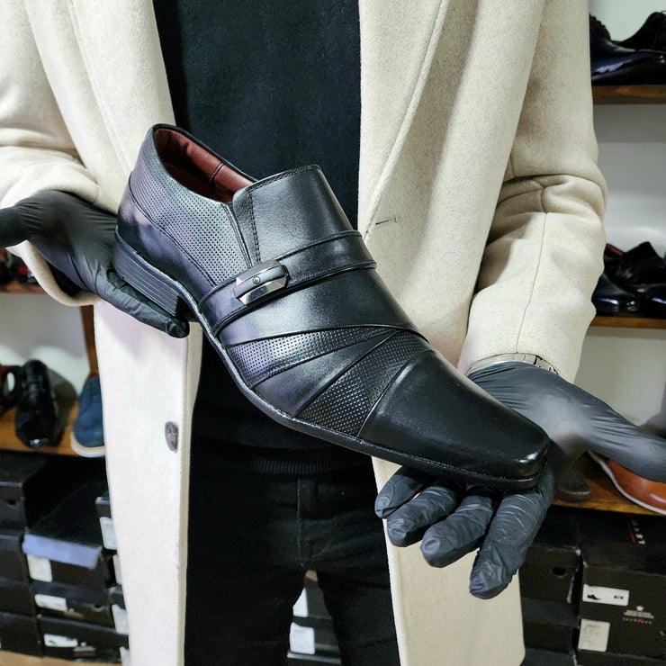 Zapato Formal Negro Levurett - 01021 Pixel Preto