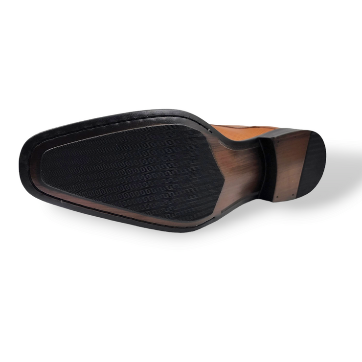 Zapato Formal Monkstrap Whisky Cuero Natural / 32007W