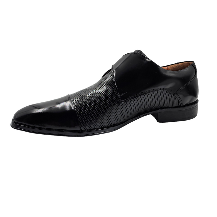 Zapato Formal Monkstrap Negro Cuero Box / 32007N
