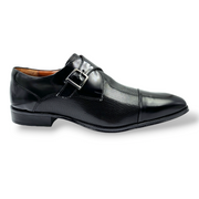 Zapato Formal Monkstrap Negro Cuero Box / 32007N