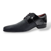 Zapato Formal Hombre Charol Negro Levurett - 12103 Vector azul