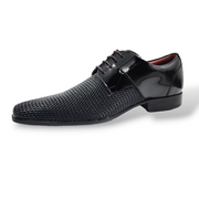 Zapato Formal Hombre Charol Negro 12103 Vector azul