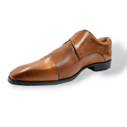 Zapato Formal Monkstrap Whisky Cuero Box / 32007W