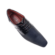 Zapato Formal Hombre Charol Negro 12103 Vector azul