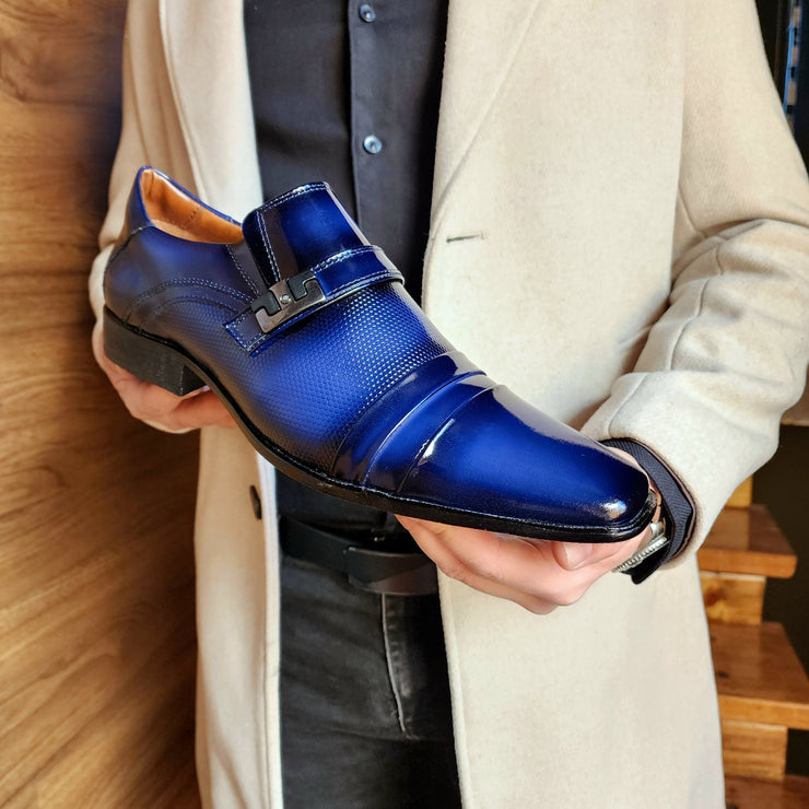 Zapato Formal de Charol Hombre Levurett - 12124 Azul