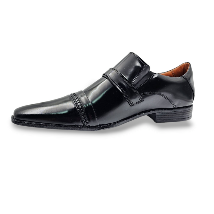 Zapato Formal Negro Cuero Box Levurett - 12053 Macafi