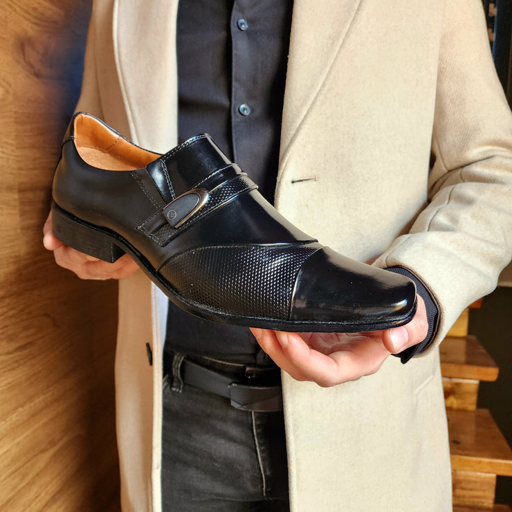 Zapato Formal Hombre Cuero Box Levurett - 0701 Negro