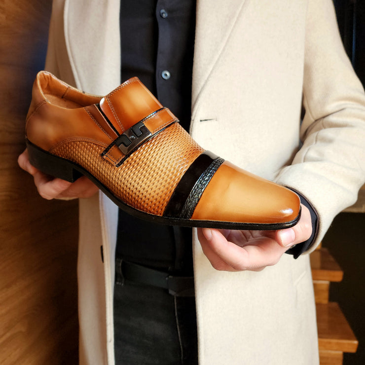 Zapato Formal Charol Camel Levurett - 12053 Macafi