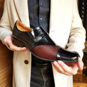 Zapato Charol Hombre Levurett - 0701 Negro Vermelho