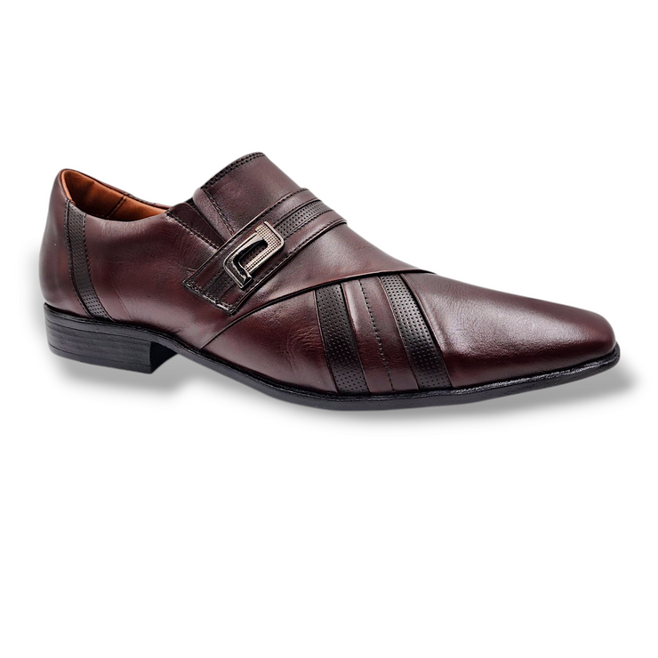 Zapato Formal Hombre Cuero Marrón / 12023 Piñón