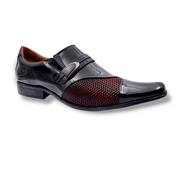 Zapato Charol Hombre Levurett - 0701 Negro Vermelho