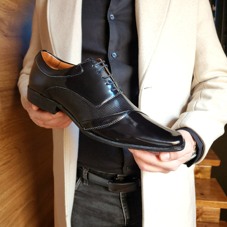 Zapato Charol Hombre Levurett - 01031 Negro