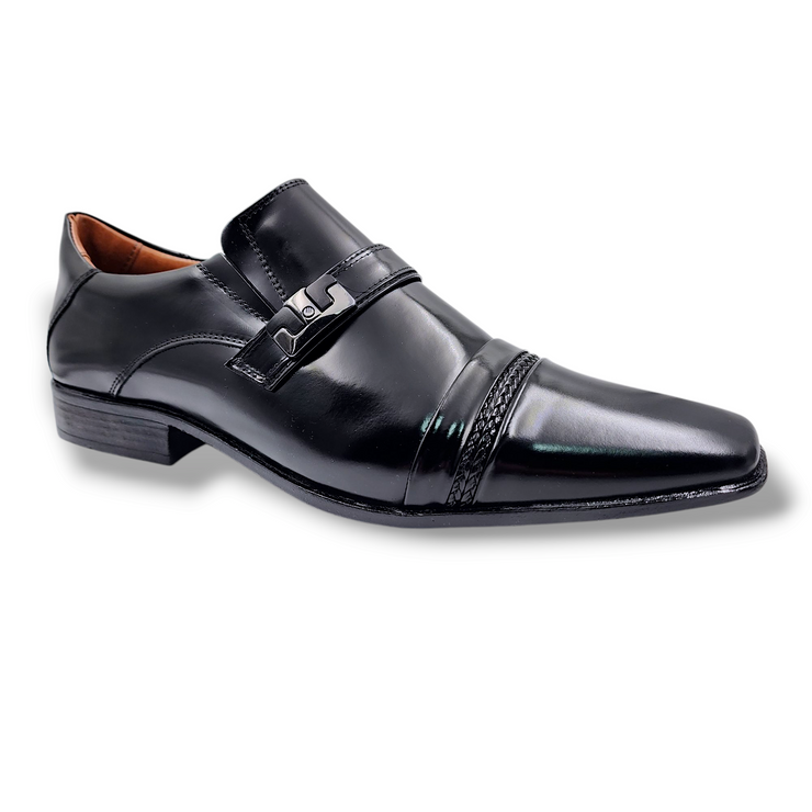 Zapato Formal Negro Cuero Box Levurett - 12053 Macafi