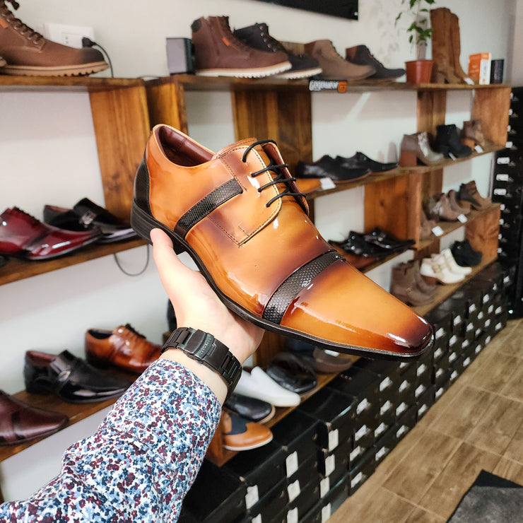 Zapato Charol Hombre Levurett - 12093 Mogno