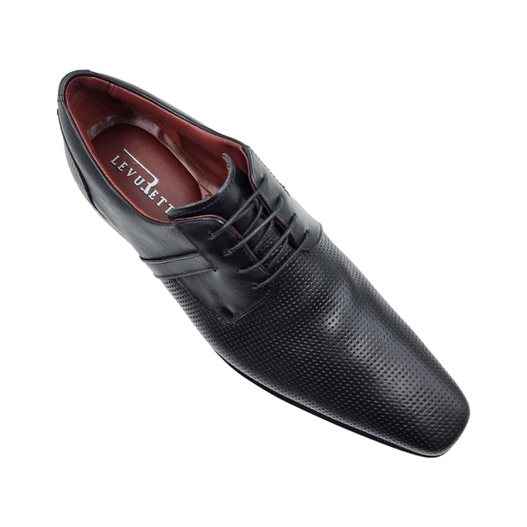 Zapato Cuero Negro Levurett Hombre - 12103 Diamante Preto