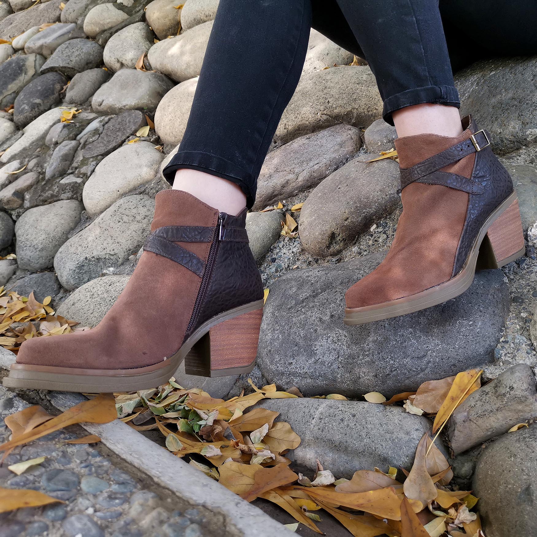 Botin cuero shop mujer chile