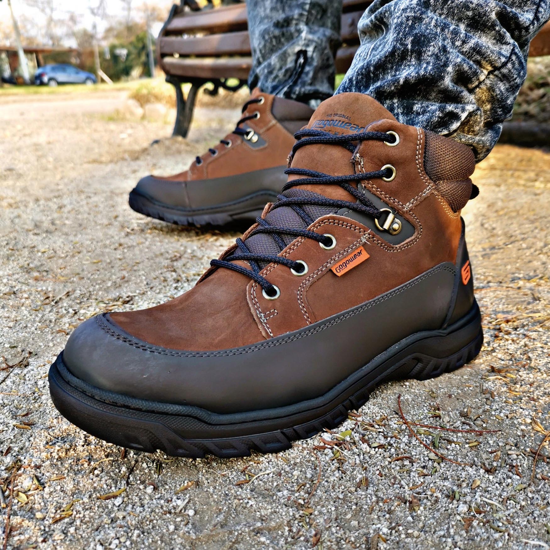 Botin marron hombre sale