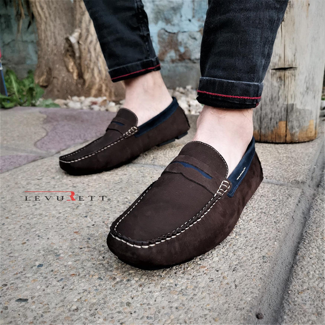 Mocasin Hombre Levurett - Marron - de Cuero.